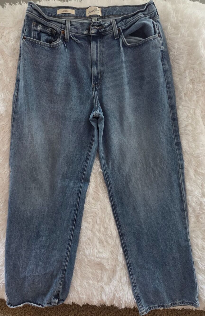 Universal Thread 90s Baggy Jeans Womens 10R Blue High Rise Relaxed Straight Leg
